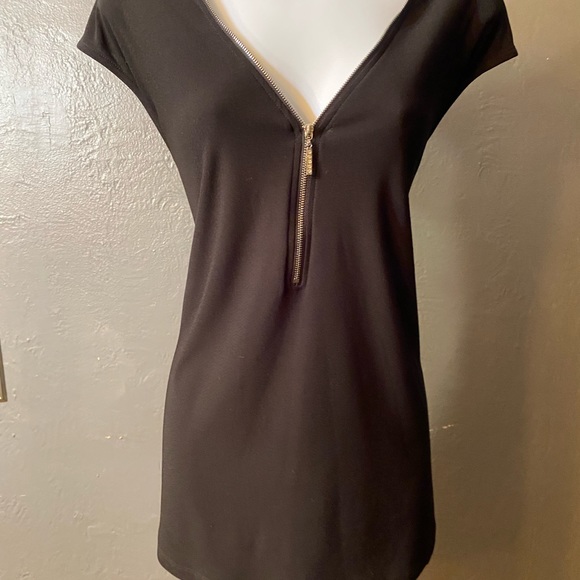 89th & MADISON Black Zipper Front Sleeveless Top - Picture 7 of 16